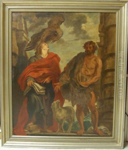 Hll. 
Johannes Evangelist Und Johannes D.t. Oil Painting by Sir Anthony Van Dyck