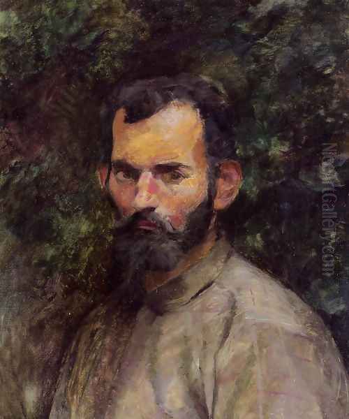 Man's Head Oil Painting by Henri De Toulouse-Lautrec