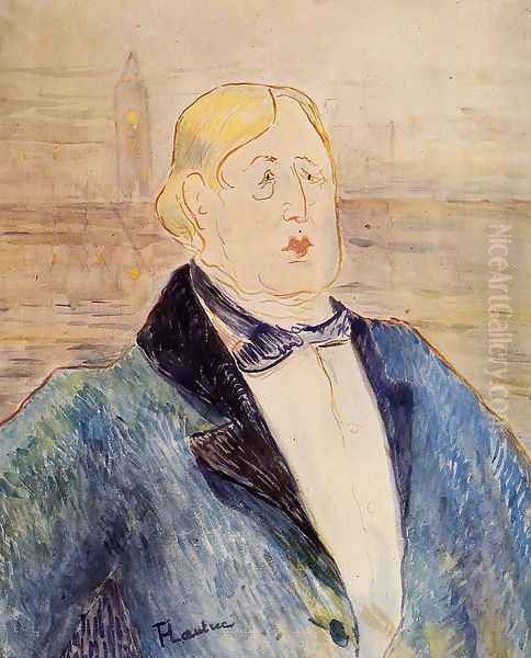 Oscar Wilde Oil Painting by Henri De Toulouse-Lautrec