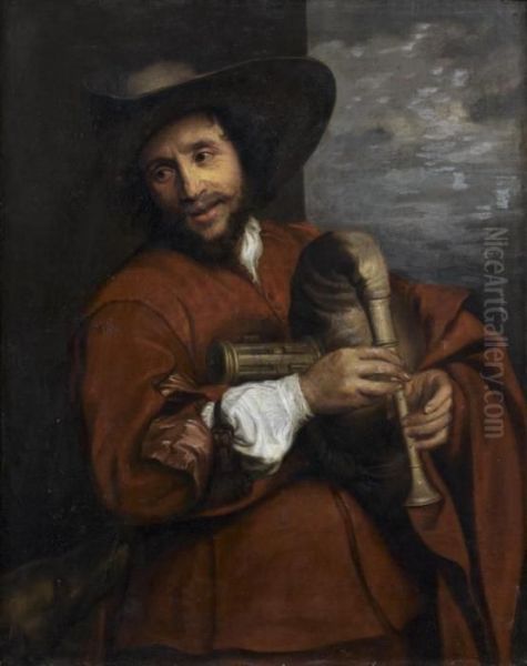 Portrait Du Graveur Francois Langlois Oil Painting by Sir Anthony Van Dyck