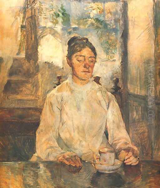 Portrait of Madame la Comtesse de Toulouse-Lautrec Oil Painting by Henri De Toulouse-Lautrec