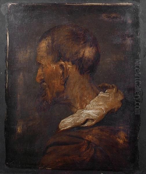 Study Of A Head In Profile Oil Painting by Sir Anthony Van Dyck