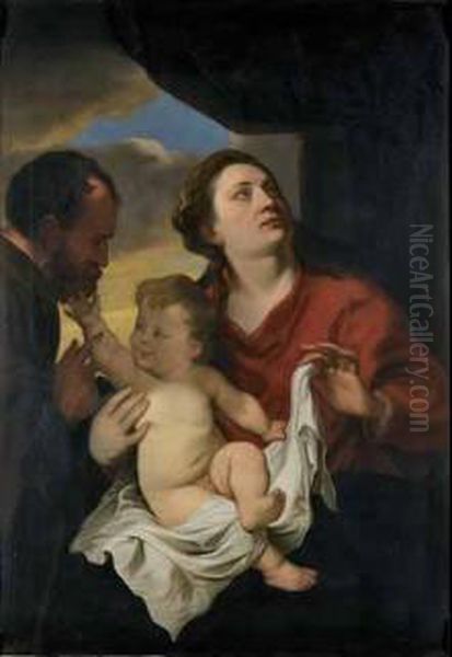 Sacra Famiglia Oil Painting by Sir Anthony Van Dyck