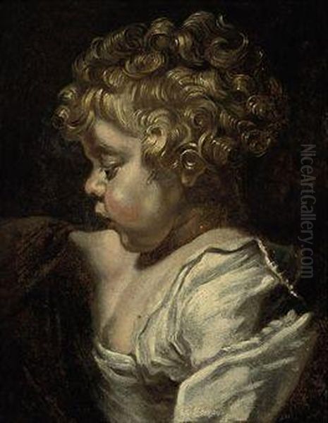 Head Of A Child In Profile Oil Painting by Sir Anthony Van Dyck