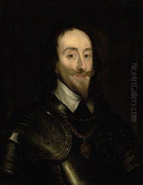 Portrait Of King Charles I (1600-1649) Oil Painting by Sir Anthony Van Dyck