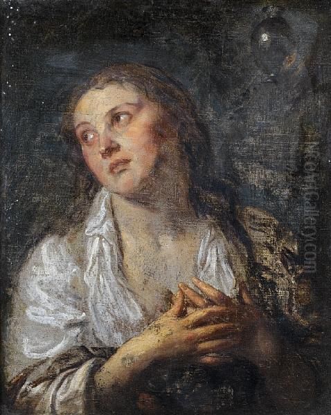 The Penitent Magdalen Oil Painting by Sir Anthony Van Dyck