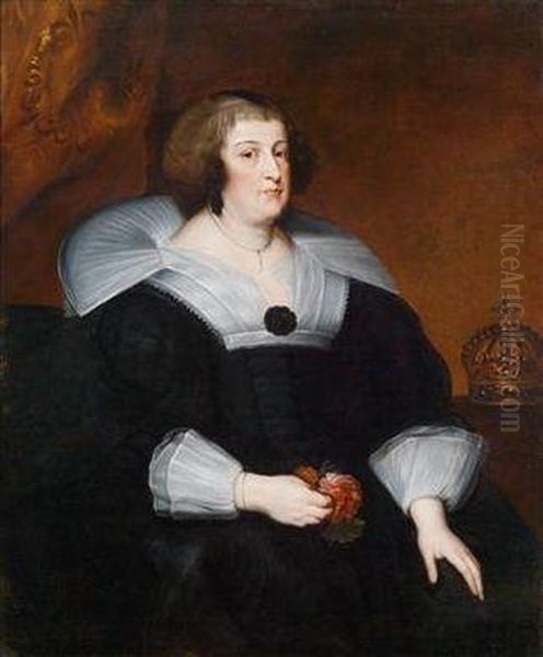 Werkstatt 
Bildnis Der Konigin Maria De Medici Oil Painting by Sir Anthony Van Dyck