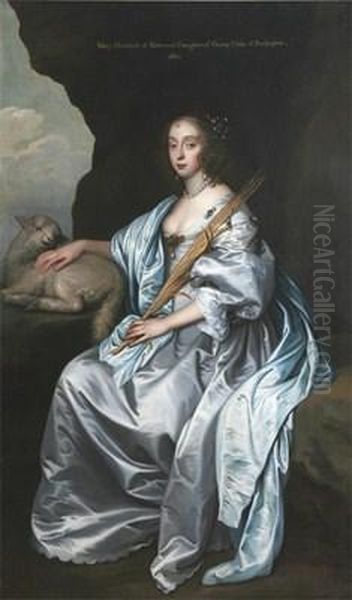 Portrait Of Lady Mary Villiers Oil Painting by Sir Anthony Van Dyck