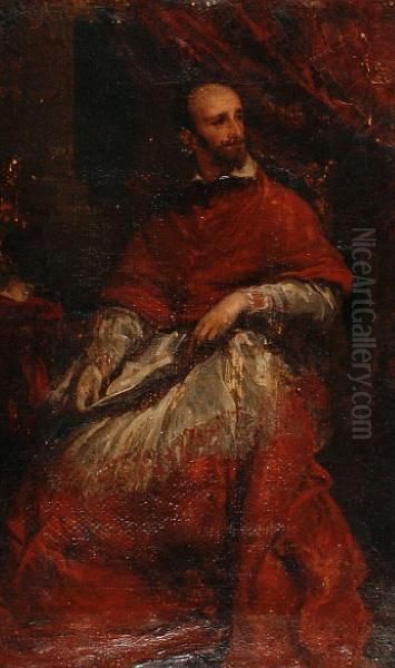 Portrait Of Cardinal Bentivoglio Oil Painting by Sir Anthony Van Dyck