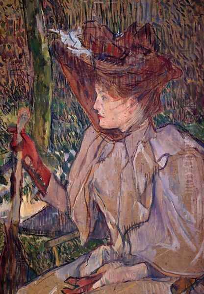 Woman with Gloves Oil Painting by Henri De Toulouse-Lautrec