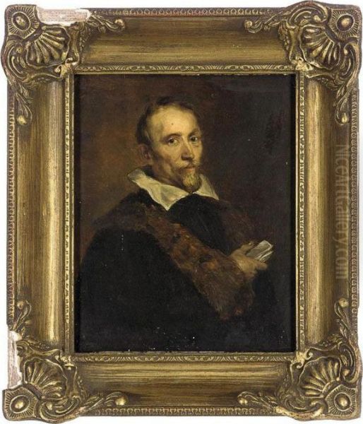 Portrait Of Jan Van Den Wouwer Oil Painting by Sir Anthony Van Dyck