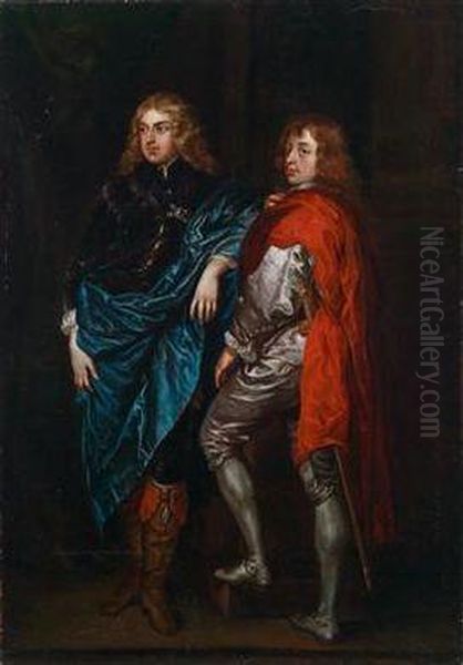 Doppelbildnis Zweier Bruder Aus Der Familie Stuart Oil Painting by Sir Anthony Van Dyck