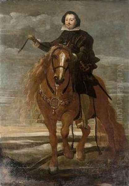 Portrait Eines Reiters Oil Painting by Sir Anthony Van Dyck