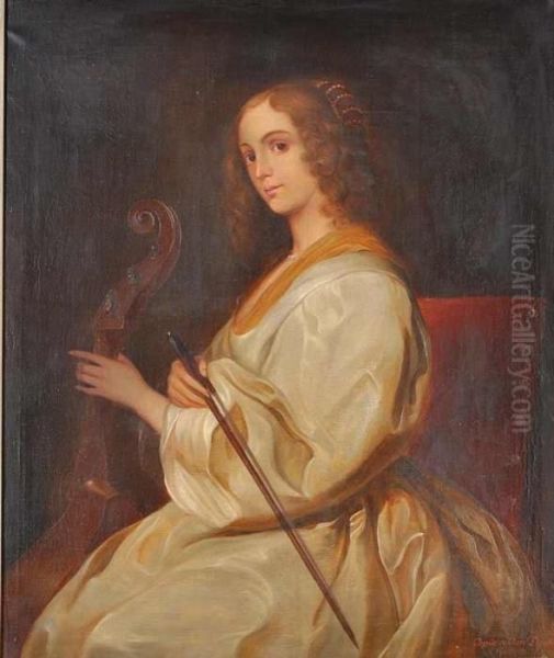 A Musician Oil Painting by Sir Anthony Van Dyck