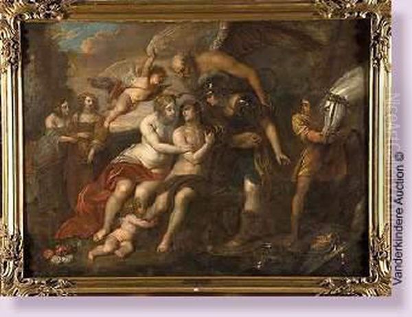 Persee Entre Le Vice Et La Vertu Oil Painting by Sir Anthony Van Dyck