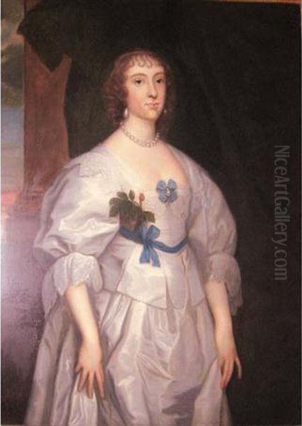 Portrait Of The Countess Of Devon Oil Painting by Sir Anthony Van Dyck