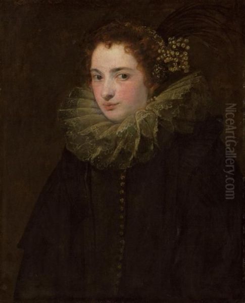 A Portrait Of A Noblewoman Oil Painting by Sir Anthony Van Dyck