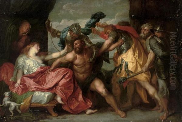 Samson And Delilah Oil Painting by Sir Anthony Van Dyck