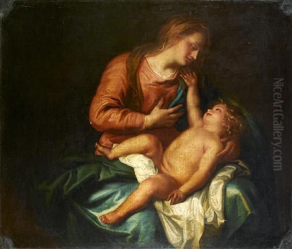 The Madonna And Child Oil Painting by Sir Anthony Van Dyck