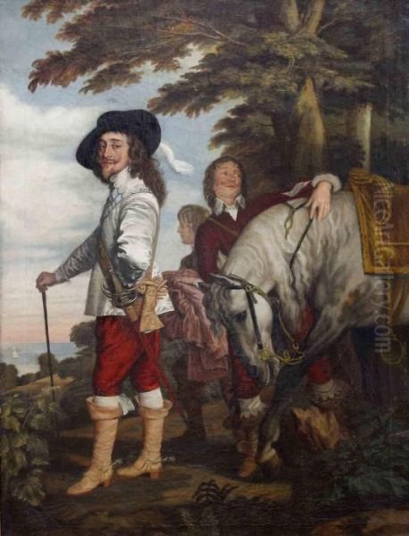 Charles I Von England Oil Painting by Sir Anthony Van Dyck