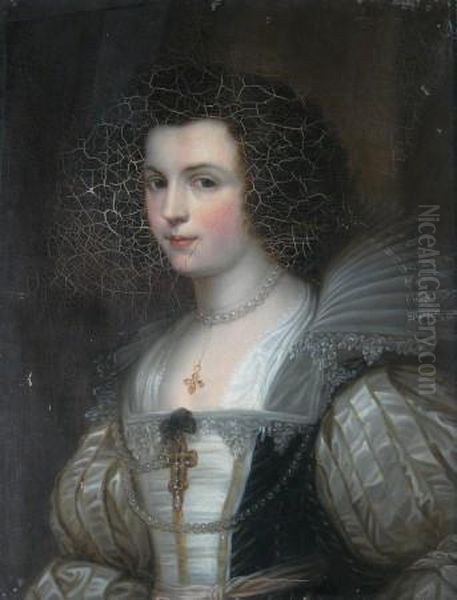 Portrait Of A Noble Lady Oil Painting by Sir Anthony Van Dyck