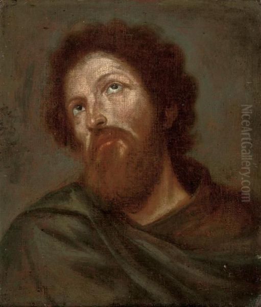 Head Of A Male Saint Oil Painting by Sir Anthony Van Dyck