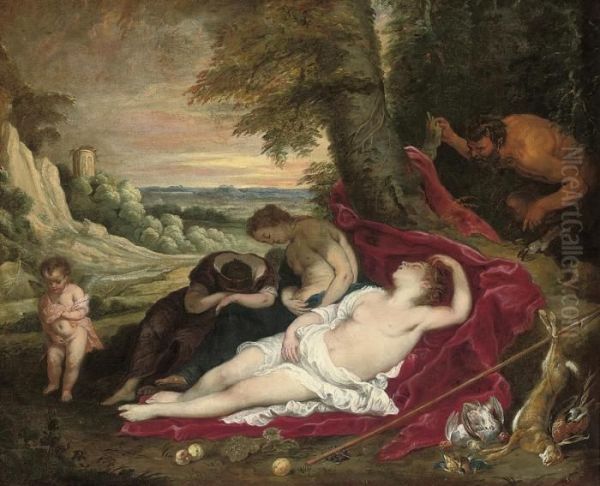 Diana Sleeping Oil Painting by Sir Anthony Van Dyck