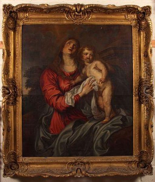 Virgin And Child Oil Painting by Sir Anthony Van Dyck