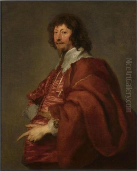 Portrait Of Endymion Porter (1587-1649) Oil Painting by Sir Anthony Van Dyck