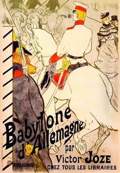 Poster For The German Babylon Oil Painting by Henri De Toulouse-Lautrec