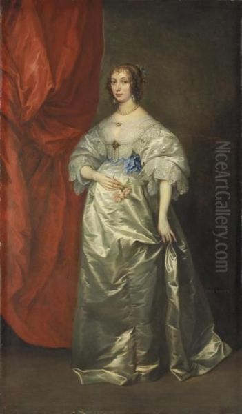 Portrait Of Mrs Oil Painting by Sir Anthony Van Dyck