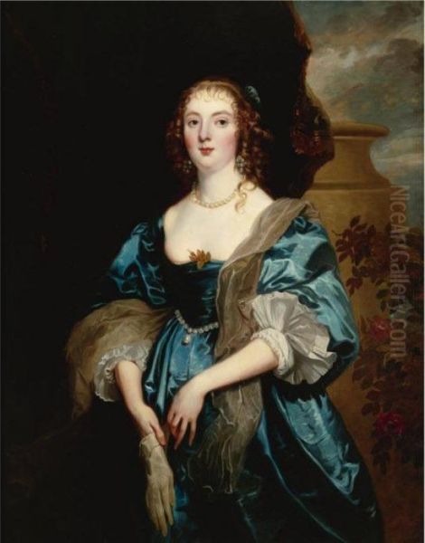 Portrait Of Anne Carr, Countess Of Bedford Oil Painting by Sir Anthony Van Dyck