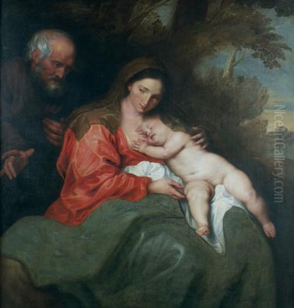 The Holy Family Oil Painting by Sir Anthony Van Dyck