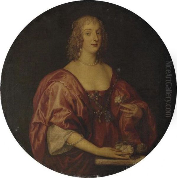 Portrait Of Anne Sophia Oil Painting by Sir Anthony Van Dyck