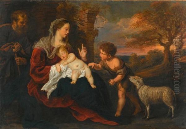 Heilige Familie. Oil Painting by Sir Anthony Van Dyck