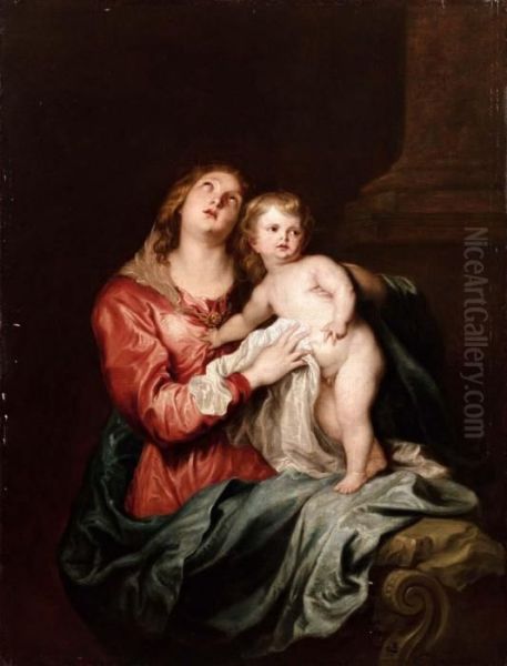 Madonna Con Il Bambino Oil Painting by Sir Anthony Van Dyck