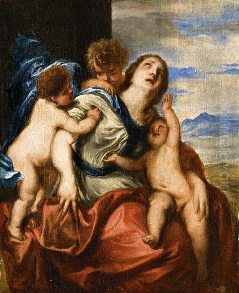 Caritas Oil Painting by Sir Anthony Van Dyck