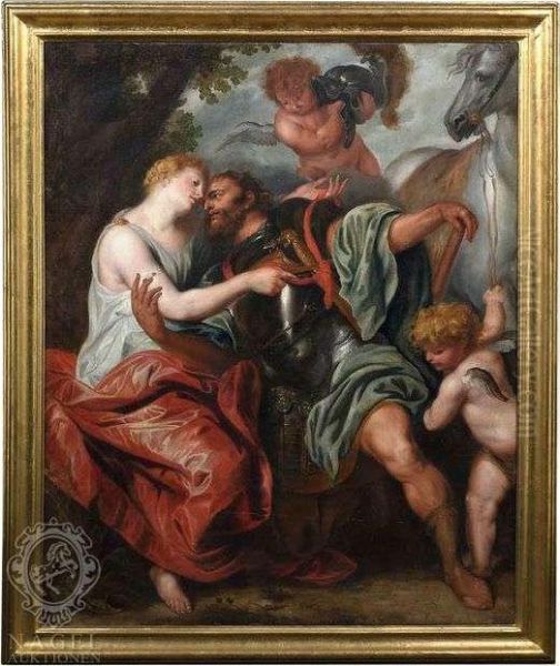 Venus Disarming Mars Oil Painting by Sir Anthony Van Dyck