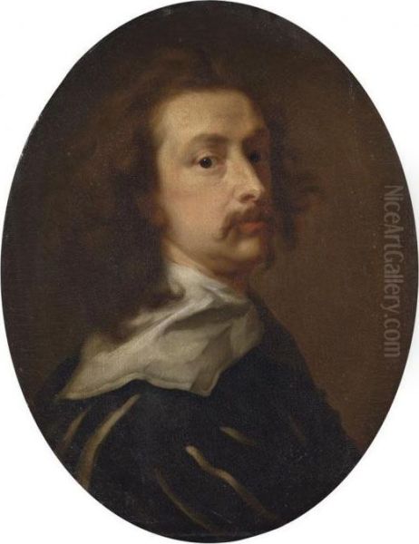 Portrait Of Sir Anthony Van Dyck Oil Painting by Sir Anthony Van Dyck