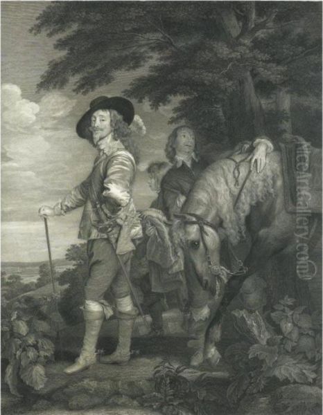 Carolo I (charles I In The Hunting-field) Oil Painting by Sir Anthony Van Dyck