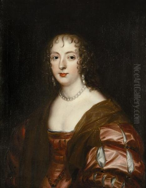 Portrait Of A Lady Said To Be The Honorable Maryhoward Oil Painting by Sir Anthony Van Dyck