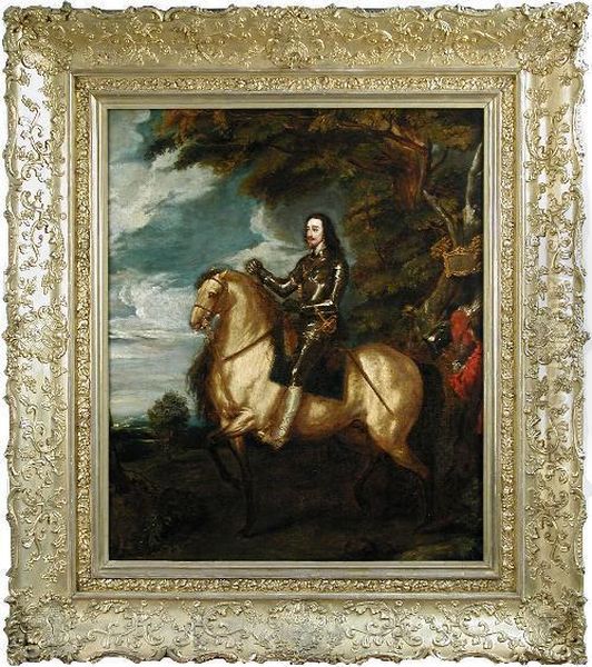 Charles I On Horseback Oil Painting by Sir Anthony Van Dyck