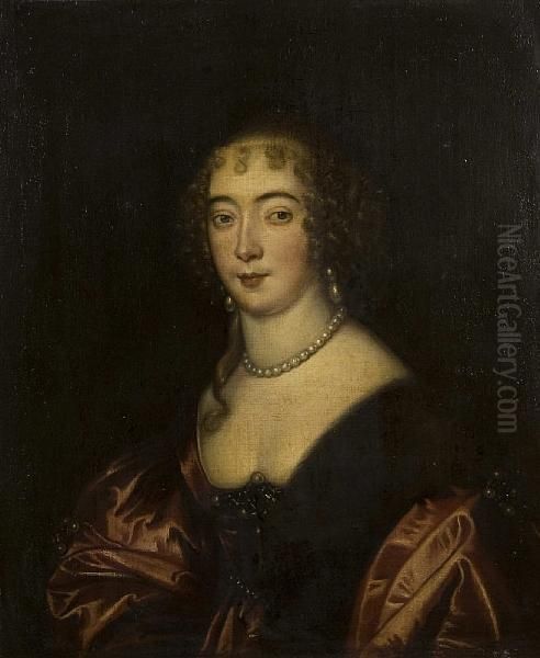 Portrait Of A Lady With Pearl Necklace Oil Painting by Sir Anthony Van Dyck