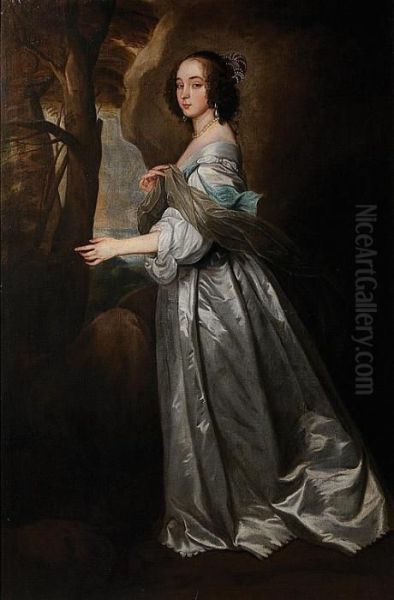 Portrait Of Lady Frances Cranfield, Countess Of Dorset Oil Painting by Sir Anthony Van Dyck