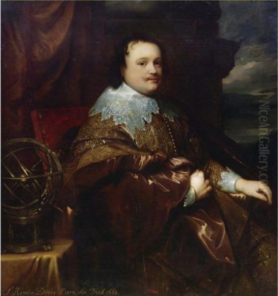 Portrait Of Sir Kenelm Digby Oil Painting by Sir Anthony Van Dyck