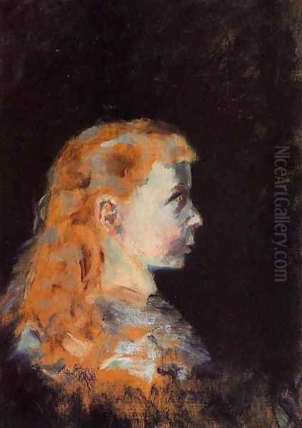 Portrait of a Child Oil Painting by Henri De Toulouse-Lautrec