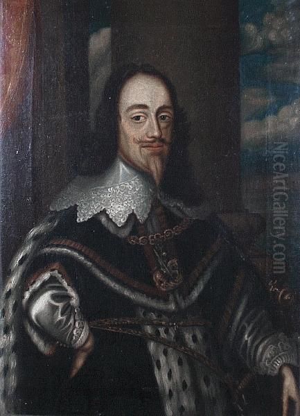 Portrait Of King Charles I Oil Painting by Sir Anthony Van Dyck