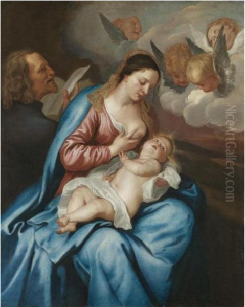 The Virgin And Child Oil Painting by Sir Anthony Van Dyck