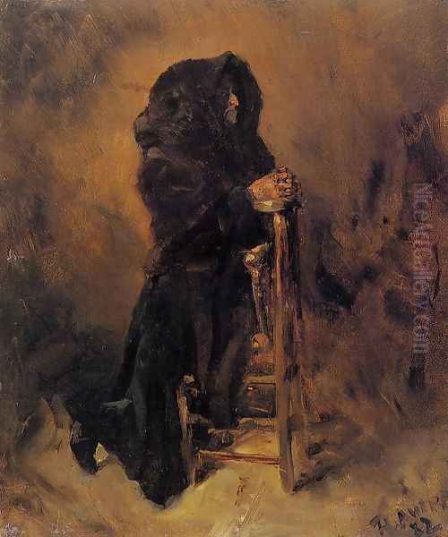 Woman in Prayer Oil Painting by Henri De Toulouse-Lautrec