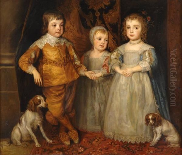 Die Kinder Karls I. Von England. Oil Painting by Sir Anthony Van Dyck